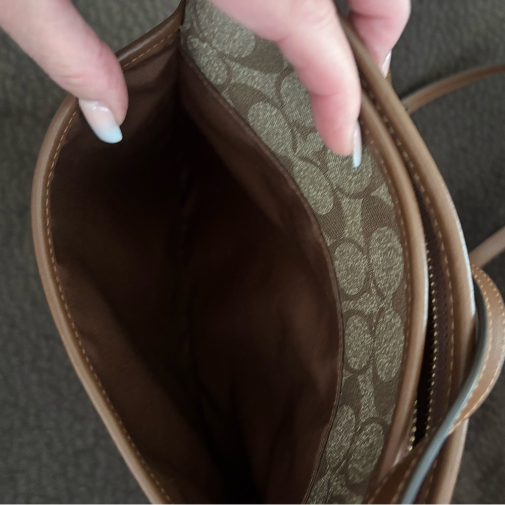 Coach Brown and Tan Shoulder Bag